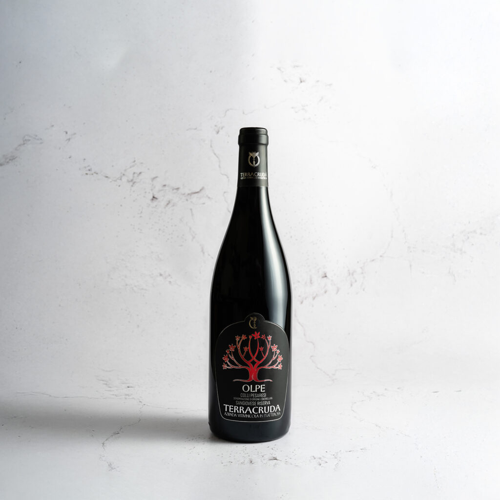Terracruda vino biologico marchigiano Olpe – Colli Pesaresi Doc Sangiovese Riserva